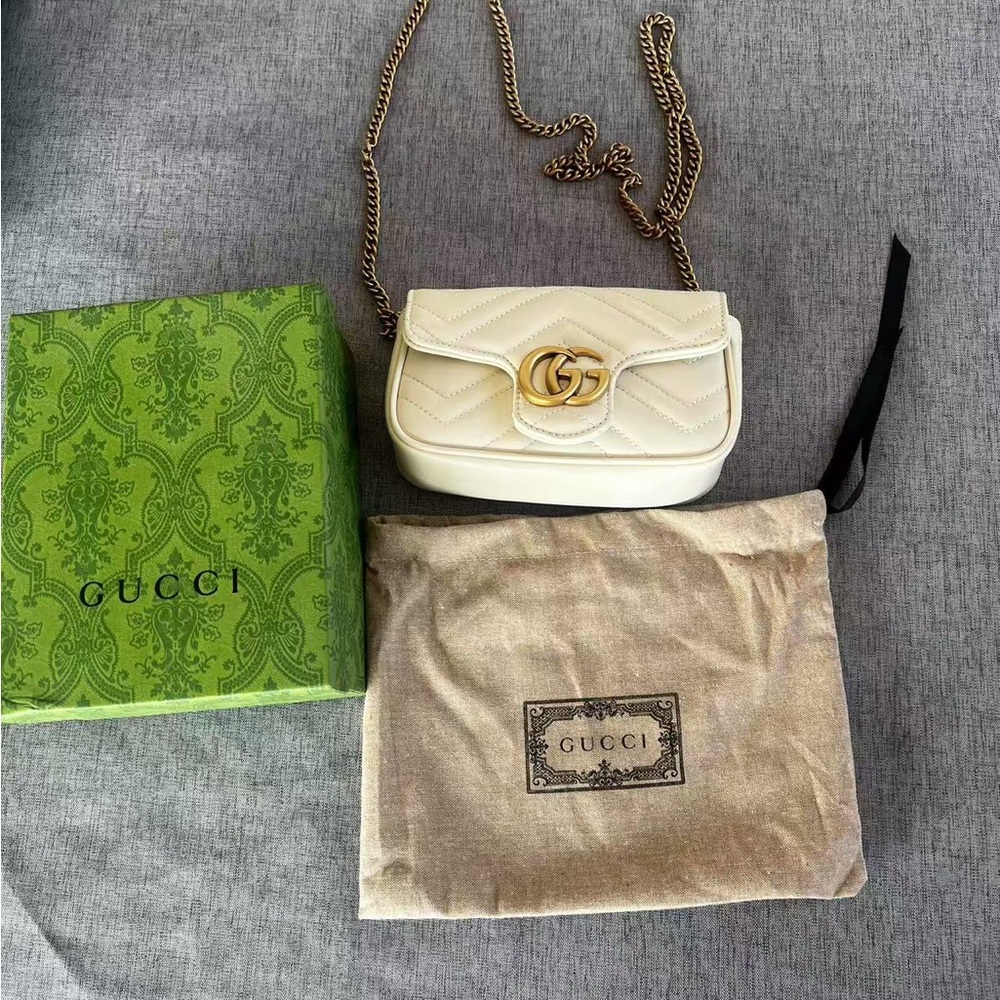 Gucci Mini Bag in Cream with Gold Accents